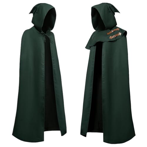 Unisex Lang Elfen Umhang,Halloween Kostüm Kapuzenumhang,Zaubererrobe Cape Bühnenauftritte Mantel Mystischem Design Renaissance Umhangjacke Gothic Capelet Mittelalter Verkleidung Für Halloweenparty Unisex Lang Elfen Umhang,Halloween Kostüm Kapuzenumhang,Zaubererrobe Cape Bühnenauftritte Mantel Mystischem Design Renaissance Umhangjacke Gothic Capelet Mittelalter Verkleidung Für Halloweenparty von Generic