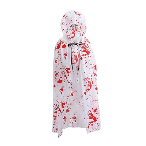 Unisex Umhang Mit Kapuze, Halloween Kostüm Kapuzenumhang,Zaubererrobe Cape Mantel Mit Schnürung Umhangjacke Gothic Gewand Vintage Robe Mittelalter Outfit für Halloweenparty Fasching von Generic