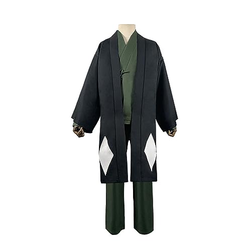 Urahara Kisuke Cosplay Kostüm Anime Kimono Uniform Halloween Outfit Set Mit Hut,L-Green von Generic