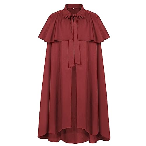 Vampir Umhang Erwachsene, Halloween Kostüm Unisex, Zaubererrobe Cape Mantel Langem Weitem Schnitt Renaissance Longstrickjacke Gothic Capelet Mittelalter Verkleidung Uniform Für Halloweenparty Vampir Umhang Erwachsene, Halloween Kostüm Unisex, Zaubererrobe Cape Mantel Langem Weitem Schnitt Renaissance Longstrickjacke Gothic Capelet Mittelalter Verkleidung Uniform Für Halloweenparty von Generic