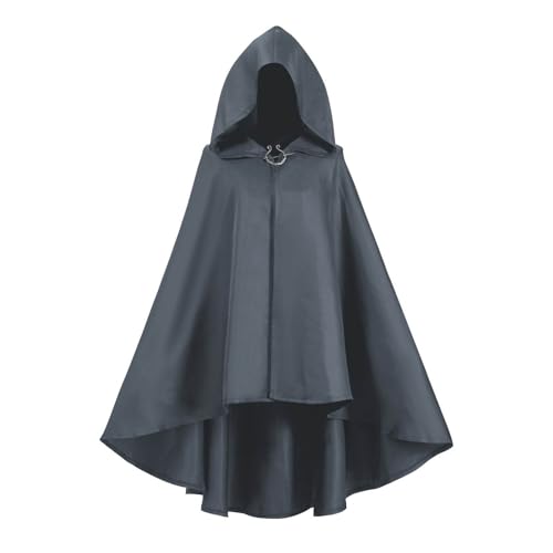 Vampir Umhang Erwachsene, Halloween Kostüm Unisex,Kapuzenumhang Cape Mantel Mit Schnürung Umhangjacke Gothic Gewand Mittelalter Vintage Robe für Halloweenparty Fasching Vampir Umhang Erwachsene, Halloween Kostüm Unisex,Kapuzenumhang Cape Mantel Mit Schnürung Umhangjacke Gothic Gewand Mittelalter Vintage Robe für Halloweenparty Fasching von Generic