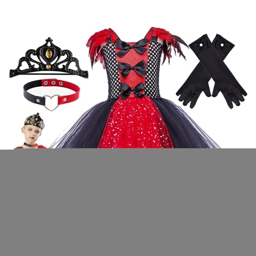 Vampirkleid für Mädchen, Vampirkostüm für Mädchen | Königliches Vampirkostüm für Kinder | Mit Krone, Handschuhen, Halskette, Halloween-Rollenspiel-Kostüm für Kinder, 2–12 Jahre Vampirkleid für Mädchen, Vampirkostüm für Mädchen | Königliches Vampirkostüm für Kinder | Mit Krone, Handschuhen, Halskette, Halloween-Rollenspiel-Kostüm für Kinder, 2–12 Jahre von Generic