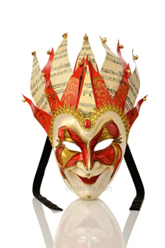 Venezianische Karnevalsmaske, Jokermaske, Weihnachten, wie Boris, Brejcha, Halloween-Maske, Party, Rot von Generic