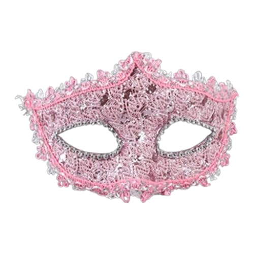 Venezianische Masquerade Maske Weiße Feder Strass Pailletten Fasching für Halloween Karneval Abendkleid Tanz Ball Party von Generic