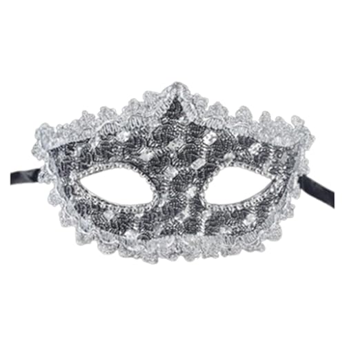 Venezianische Masquerade Maske Weiße Feder Strass Pailletten Fasching für Halloween Karneval Abendkleid Tanz Ball Party Venezianische Masquerade Maske Weiße Feder Strass Pailletten Fasching für Halloween Karneval Abendkleid Tanz Ball Party von Generic