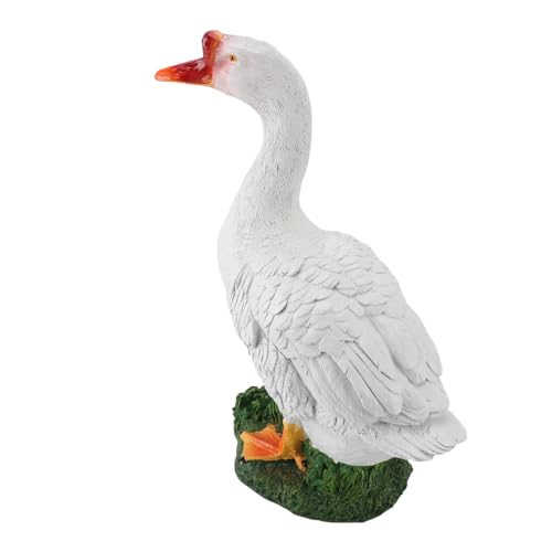 Veranda Gans Statue, Gänsestatue Garten Statuen Gänse Skulptur Garten Ornament Dekoration Gans Statue Farm Tier Figur für Heimtreppe, Farm, Terrasse, (Stil 2) von Generic