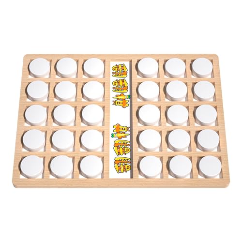 Vereinsspiel aus Holz, Vereinsspiel Tiere aus Holz - Lernpuzzle-Tischspiele | Spannendes Brettspiel für Kinder ab 3 Jahren, interaktives Schachspiel mit Kogni von Generic