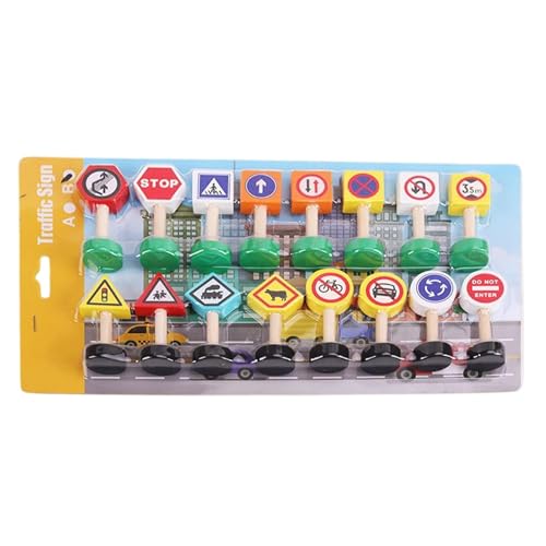 Verkehrszeichen für Kinderspielzeug, Straßenverkehrszeichen, Spielzeug, 16 x Verkehrszeichen für Kinder, Spiel, Kreuzungsblöcke, frühes Lernspiel, Verkehrszeichen für Kinderspielzeug, Straßenverkehrszeichen, Spielzeug, 16 x Verkehrszeichen für Kinder, Spiel, Kreuzungsblöcke, frühes Lernspiel, von Generic