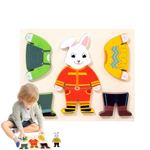 Verkleiden Sie Spiele für Mädchen, verkleiden Sie das Spielzeug für kleine Mädchen | Holzpuzzle mit Cartoon-Tieren – wechselnde Kleidung von Spielen, Mädchen passend zum Spielen für zu Hause, l Verkleiden Sie Spiele für Mädchen, verkleiden Sie das Spielzeug für kleine Mädchen | Holzpuzzle mit Cartoon-Tieren – wechselnde Kleidung von Spielen, Mädchen passend zum Spielen für zu Hause, l von Generic