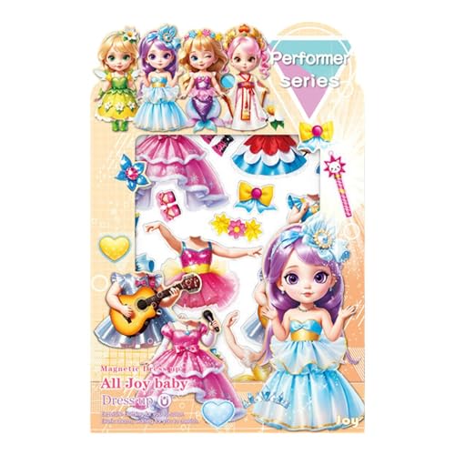 Verkleiden Sie die magnetische Prinzessin, Puppen zum Anziehen aus Papier - Magnetisches Prinzessinnenkostüm Machen Sie so, als würden Sie mit Puppen spielen | Magnetisches Kleidungspuzzle, kreative von Generic