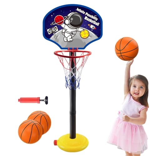 Verstellbarer Basketball-Bogen für Kinder – Tragbarer Basketballständer für drinnen und draußen | Ideales Lernspielzeug für Spielzimmer, Garage, Keller und Unterricht im Kindergarten von Generic