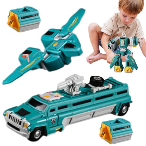 Verwandelnder Autoroboter, BAU-LKW-Spielzeug - Magnetische Bauroboterfahrzeuge verwandeln Sich | 9-teiliges Baufahrzeug-Set, Montessori-Lernspielzeug für Kindergarten, Jungen, Mädchen von Generic