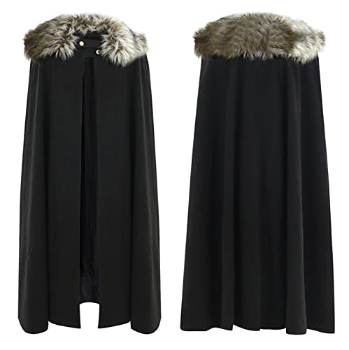 Viktorianischer Cloak für Erwachsene, Mittelalter Umhang Unisex mit Pelz Kragen, Vintage Mittelalterlicher Capelet Lange Renaissance Wikinger Cape Cosplay Uniform Halloween Kleidung für Karneval Viktorianischer Cloak für Erwachsene, Mittelalter Umhang Unisex mit Pelz Kragen, Vintage Mittelalterlicher Capelet Lange Renaissance Wikinger Cape Cosplay Uniform Halloween Kleidung für Karneval von Generic