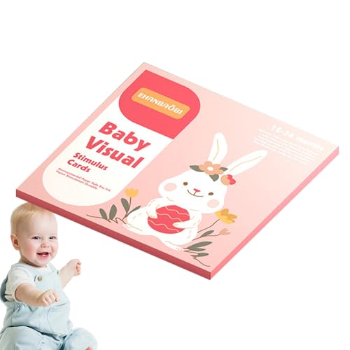 Visuelle Stimulationskarten für Babys mit kontrastreichen Illustrationen zur Entwicklung der sensorischen und kognitiven Wahrnehmung ab den ersten Lebensmonaten von Generic