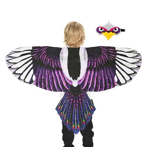 Vogelflügel-Kostüm, Vogelflügel-Kostüm für Kinder, Adlerflügel, Kostüm aus Chiffon, Kleidung mit verstellbaren Schultergurten für Spiele von Generic