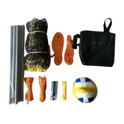 Volleyballset Outdoor - Volleyball-Ersatzteile für Volleyballnetz, Outdoor Volleyballnetz Set | Professionelles Volleyballnetz Set mit Pfosten in Höhe r Volleyballset Outdoor - Volleyball-Ersatzteile für Volleyballnetz, Outdoor Volleyballnetz Set | Professionelles Volleyballnetz Set mit Pfosten in Höhe r von Generic