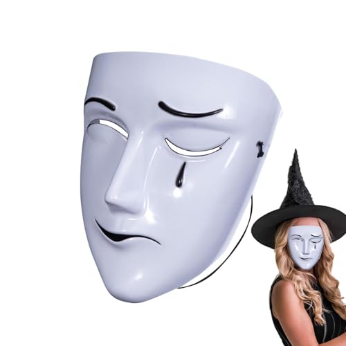 Vollge Gesicht Maskerade Masque - Halloween Gesichtsabdeckung - einzigartiges Full Face Kostüm Masque | Kreativer trauriger und fröhlicher Maske, ausgefallene coole Gesichtsabdeckung für Carnival Cosp Vollge Gesicht Maskerade Masque - Halloween Gesichtsabdeckung - einzigartiges Full Face Kostüm Masque | Kreativer trauriger und fröhlicher Maske, ausgefallene coole Gesichtsabdeckung für Carnival Cosp von Generic