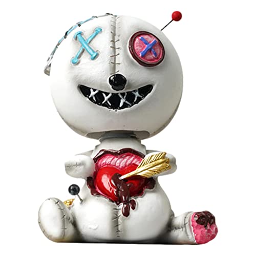 Voodoo-Puppen-Wackelkopf-Spielzeug | Halloween-Wackelkopf-Spielzeug – Fluch-Puppe, die offenes Herz seziert, Voodoo-Puppe aus Kunstharz mit schüttelndem Kopf von Generic