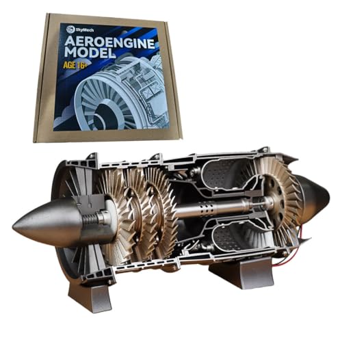 WP-85 3D-Drucken DIY funktionale Turbojet Engine Modell, Mechanische Wissenschaft Spielzeug, Desktop Ornament,Luftfahrt Flugzeug Turbojet Motor Modell (100PCS) von Generic