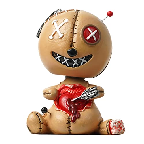 Wackelkopf-Voodoo-Puppe – Fluch-Puppe, Wackelfigur, Schüttelkopf-Puppe für Armaturenbrett | Fluch-Puppe, Auto-Armaturenbrett-Dekoration, Harz-Voodoo-Puppe, schüttelnder Kopf, Auto-Ornamente für das Ar von Generic