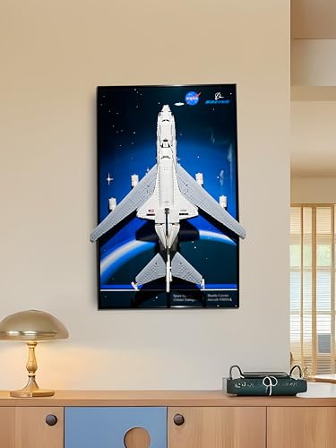 Wandmontierter Displayrahmen für Lego 10360 Space Shuttle Transporter, Acryl-Wandvitrine, Aufbewahrungs- und Dekorations-Hintergrundplatte für Bausteine, ohne Modell von Generic