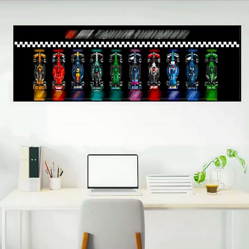 Wandvitrine, 105 × 40 cm, goldene Größe, passend für Lego Speed ​​Series Cars 10-in-1, Premium-Sammelvitrine (Black-1) von Generic