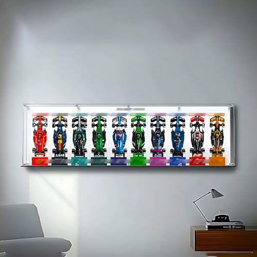 Wandvitrine, 105 × 40 cm, goldene Größe, passend für Lego Speed ​​Series Cars 10-in-1, Premium-Sammelvitrine (Acrylic Box) von Generic