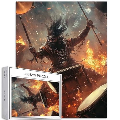 War Drums Puzzle für Erwachsene, Kriegsritual-Szene, Kunst-Puzzle, bunt, DIY-Puzzle, Heimdekoration, Geschenke, Familienpuzzle, perfekt für Spielabende, 50,8 x 68,9 cm, 1000 Teile War Drums Puzzle für Erwachsene, Kriegsritual-Szene, Kunst-Puzzle, bunt, DIY-Puzzle, Heimdekoration, Geschenke, Familienpuzzle, perfekt für Spielabende, 50,8 x 68,9 cm, 1000 Teile von Generic
