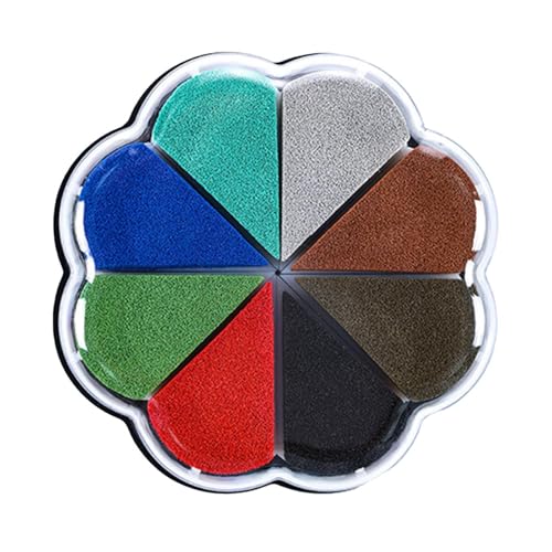 Waschbare Stempelkissen für Kinder – waschbare Stempelkissen in 8 Farben in Blumenform – Regenbogen-Stempelkissen, Stempeltinte für Freunde und Familie, Jungen und Mädchen Waschbare Stempelkissen für Kinder – waschbare Stempelkissen in 8 Farben in Blumenform – Regenbogen-Stempelkissen, Stempeltinte für Freunde und Familie, Jungen und Mädchen von Generic