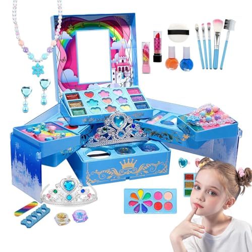 Waschbares Prinzessinnen-Make-up-Set – Prinzessinnen-Make-up-Set – Prinzessinnen-Make-up-Spiele für Mädchen, Spielzeug für Freunde, Familie, Mädchen von Generic