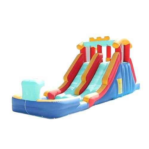 Wasser Rutschbahn Dicker Oxford 450 W Gebläse Faltbar Zum Verstauen Perfekte Aufblasbare Poolsrutsche Wasserpark Einkaufszentrum und Outdoor Wasser Rutschbahn Dicker Oxford 450 W Gebläse Faltbar Zum Verstauen Perfekte Aufblasbare Poolsrutsche Wasserpark Einkaufszentrum und Outdoor von Generic