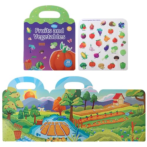 Wasserdichtes Stickerbuch, wiederverwendbare stille Aufkleberbücher, englische Wörter Aufkleber – Tragbares Reisespielzeug für Mädchen ab 3 Jahren, Lernaktivitäten Wasserdichtes Stickerbuch, wiederverwendbare stille Aufkleberbücher, englische Wörter Aufkleber – Tragbares Reisespielzeug für Mädchen ab 3 Jahren, Lernaktivitäten von Generic