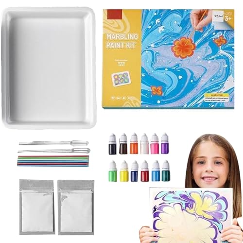 Wassermarmoriertes Malset | Wasserfarben-Set Marmormalset | Weihnachten Thanksgiving Ostern Feiertagsgeschenke für Jungen und Mädchen im Alter von 6 7 8 9 10 Wassermarmoriertes Malset | Wasserfarben-Set Marmormalset | Weihnachten Thanksgiving Ostern Feiertagsgeschenke für Jungen und Mädchen im Alter von 6 7 8 9 10 von Generic