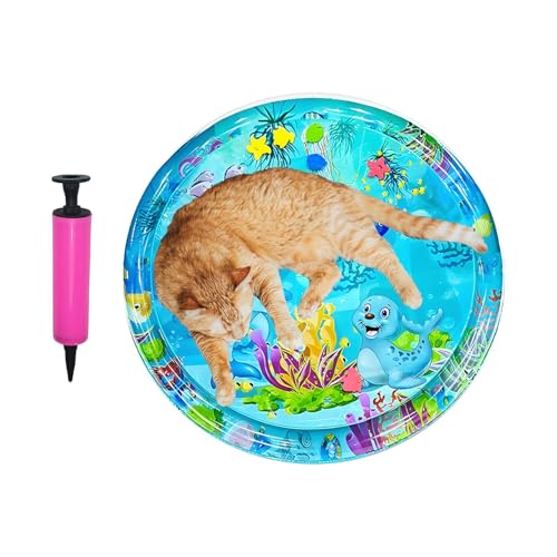 Wassermatte für Katzen - Verdickte sensorische Wasserpalymat - Aufblasbare interaktive Spielzeugunterlage Kratzfestes Zubehör für Übung Welpe gelangweilt Baby Boden Zimmer Küche Wassermatte für Katzen - Verdickte sensorische Wasserpalymat - Aufblasbare interaktive Spielzeugunterlage Kratzfestes Zubehör für Übung Welpe gelangweilt Baby Boden Zimmer Küche von Generic