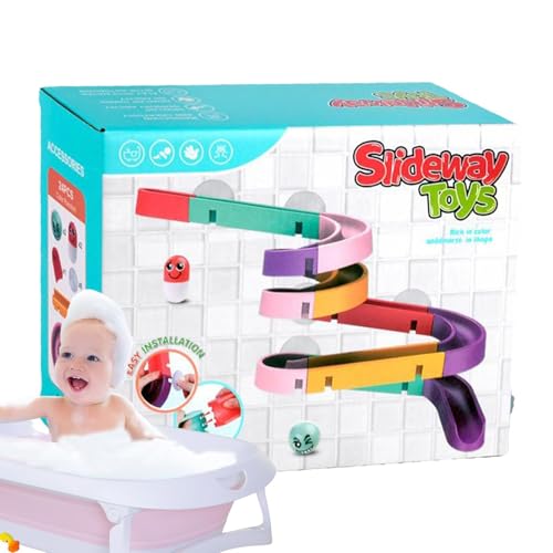 Wasserrutschen-Badeschienen-Spielzeug – Baubahn für Kinder | Wandmontierte Badewannenrutsche, interaktives, lehrreiches Duschspielzeug für Spaß zu Hause Wasserrutschen-Badeschienen-Spielzeug – Baubahn für Kinder | Wandmontierte Badewannenrutsche, interaktives, lehrreiches Duschspielzeug für Spaß zu Hause von Generic