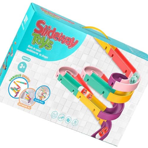Wasserrutschen-Badeschienen-Spielzeug – Baubahn für Kinder | Wandmontierte Badewannenrutsche, interaktives, lehrreiches Duschspielzeug für Spaß zu Hause Wasserrutschen-Badeschienen-Spielzeug – Baubahn für Kinder | Wandmontierte Badewannenrutsche, interaktives, lehrreiches Duschspielzeug für Spaß zu Hause von Generic