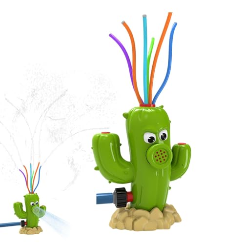 Wassersprinkler Spielzeug, Outdoor-Sprinkler für Kinder - Rotierendes Cactus Sprinkler Spielzeug mit Spielrohr - Fun Sommerspiel Spritzwasser Rasen für Mädchen und Wassersprinkler Spielzeug, Outdoor-Sprinkler für Kinder - Rotierendes Cactus Sprinkler Spielzeug mit Spielrohr - Fun Sommerspiel Spritzwasser Rasen für Mädchen und von Generic