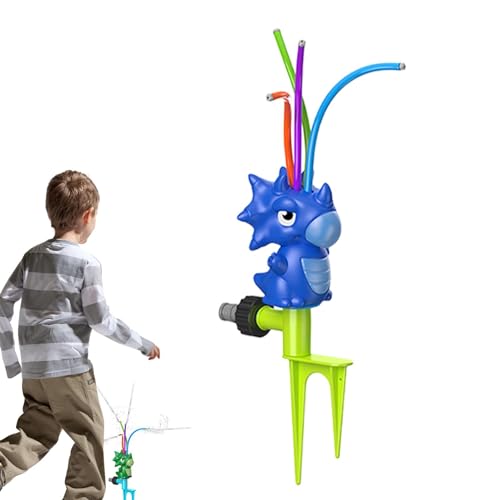 Wassersprinkler für Kinder,Wassersprinkler für Kinder,Dinosaurier-Wassersprühsprinkler mit Rotation - Sommerspielzeug für draußen, Gartenspiele, Sprinklerspielzeug für Teich, Hinterhof von Generic