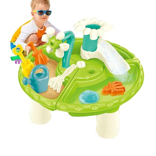 Wassertisch für Kleinkinder – Sand-Wassertisch-Set | Wasser-Sandkasten-Spieltisch-Set für Kinder, 13-teiliges Zubehör, Outdoor, für Jungen und Mädchen von Generic