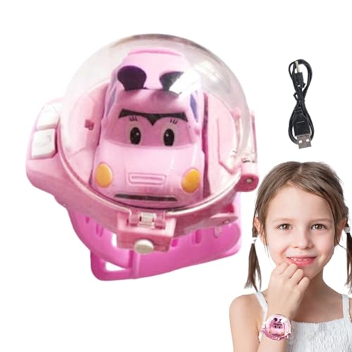 Watch Fernbedienungsauto - 2,4 GHz Armband RC Toy, wiederaufladbares Uhrenauto | Tragbares tragbares Fernbedienungsfahrzeug für Kinder, schnelles Miniauto -Spielzeug für Mädchen, Außen -Spielen von Generic