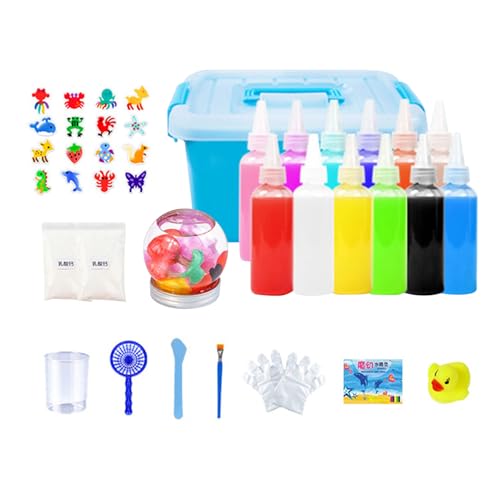 Water Fairy Gel Toy Kit – 12 Mold Creative Magic Aqua Craft Set für | Gel-Ball-Set für Farbwahrnehmung, fantastische Texturlösung, Spielzeugmischwerkzeug Water Fairy Gel Toy Kit – 12 Mold Creative Magic Aqua Craft Set für | Gel-Ball-Set für Farbwahrnehmung, fantastische Texturlösung, Spielzeugmischwerkzeug von Generic