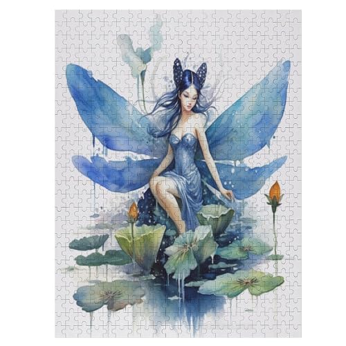 Water Lily Fairy - 1000 Teile Puzzle – - Hochauflösendes - Gelegenheitsspiel – 1000 Teile Holzpuzzle 500 PCS von Generic