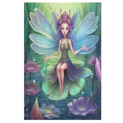 Water Lily Fairy Puzzle 1000 PCS - Erwachsenenpuzzle Mit - Geschicklichkeitsspiel Für Die Ganze Familie - Ideal Als Holzpuzzle von Generic