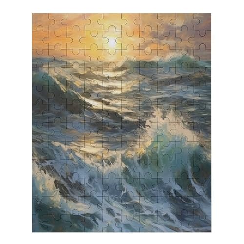 Wave - 1000 Teile Puzzle – - Hochauflösendes - Gelegenheitsspiel – 1000 Teile Holzpuzzle 70 von Generic