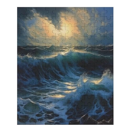 Wave 1000-teiliges Puzzle-Puzzlespiel Aus Pappe – Entspannungs-Puzzlespiele – Denksport-Puzzle – (, 70), Hochauflösendes von Generic