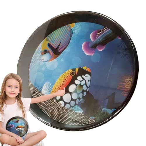 Wave Sound Drum, tragbare Trommel für | Weiche Musiktrommel mit Meeresklang, Musikunterricht, integrierte Metallperlen, bequemer Sound, See-Trommel, verbessert das Erlebnis von Generic