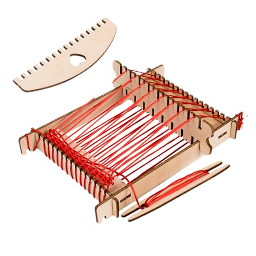 Webset - Häkeln Garn Weberei Set,Interaktives pädagogisches Kreatives Holzspielzeug für Handhäkeln Stricken Schleier Kinder & Erwachsene Webset - Häkeln Garn Weberei Set,Interaktives pädagogisches Kreatives Holzspielzeug für Handhäkeln Stricken Schleier Kinder & Erwachsene von Generic