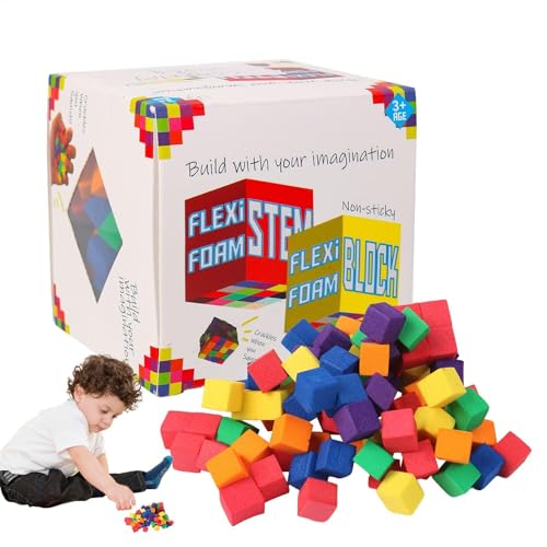 Weiche Schaumstoffblöcke, Bausteine aus Schaumstoff, Stapelschaumbausteine für sensorisches Spiel, Vorschulwürfelbau für Zuhause, Schule, Zentrum von Generic