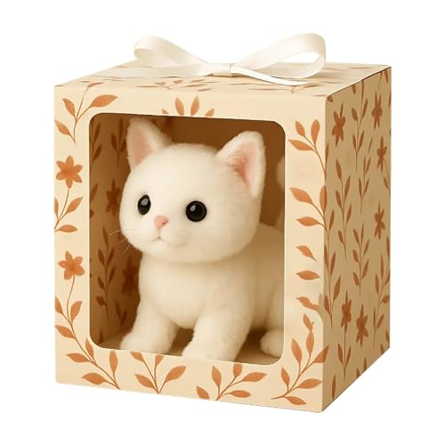 Weiches kuscheliges Katzenspielzeug. Entzückendes Stofftier für Kinder Erwachsene Tne491 (Orange, 18cm) von Generic