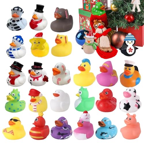 Weihnachten Entenküken - Tiere Abenteuer | 24 Stück Tiere Countdown Kalender Spielzeugbox Für Bad Party Geburtstag Halloween von Generic